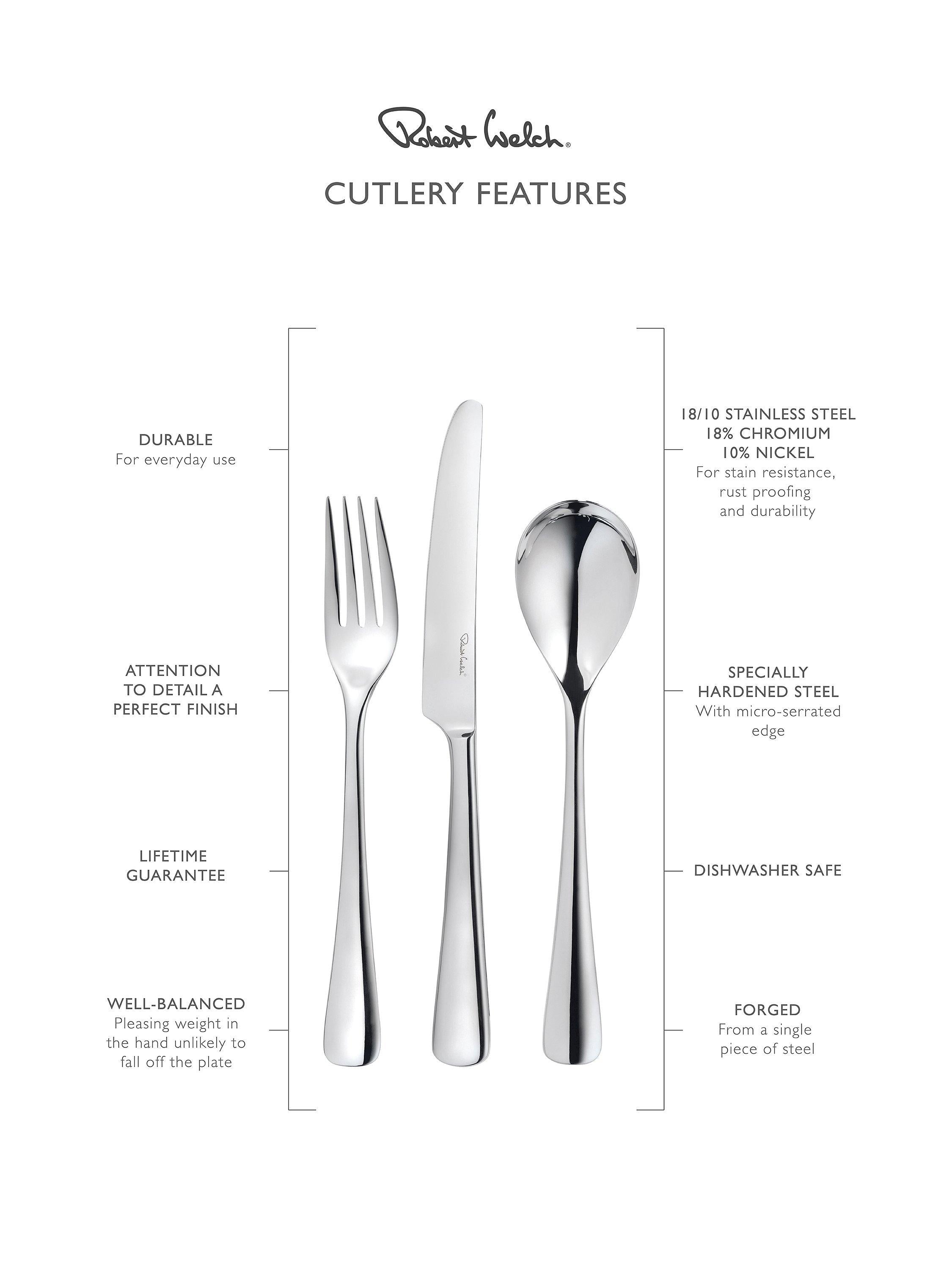Robert Welch Malvern 12cm stainless steel table knife, imported from the UK