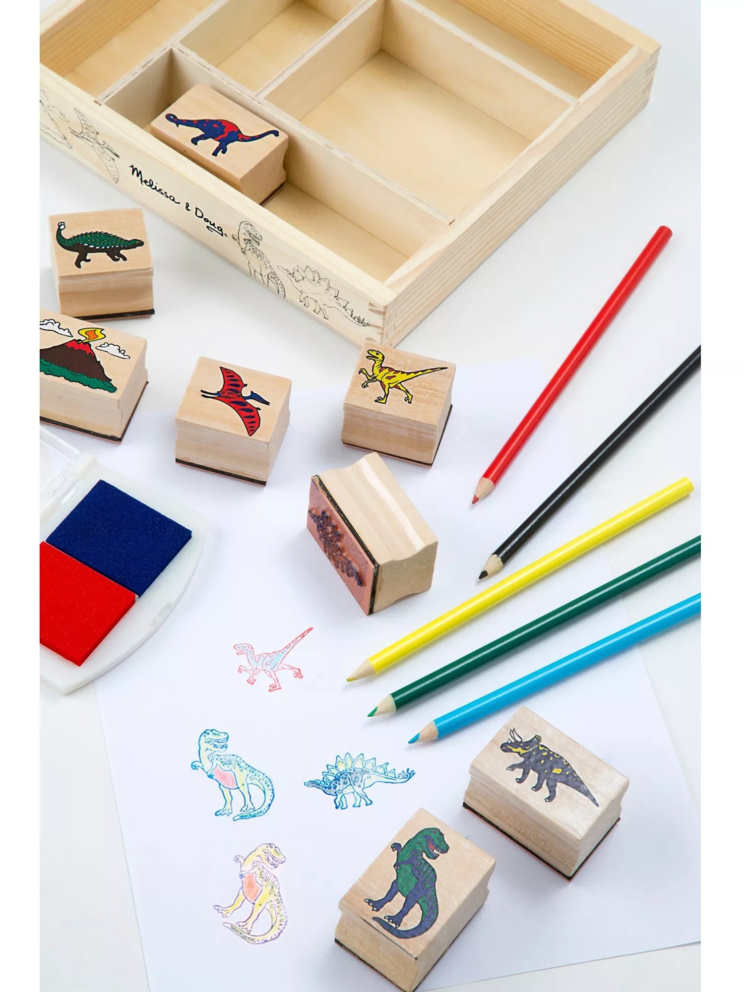 Melissa & Doug dinosaur stamp set craft kit - British product