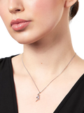 Jools by Jenny Brown sterling silver cubic zirconia S-shape pendant, imported from the UK