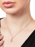 Jools by Jenny Brown sterling silver cubic zirconia S-shape pendant, imported from the UK