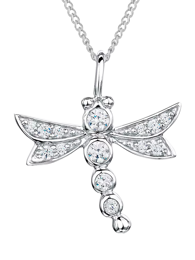 Jools by Jenny Brown dragonfly pendant cubic zirconia, imported from the UK