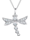 Jools by Jenny Brown dragonfly pendant cubic zirconia, imported from the UK