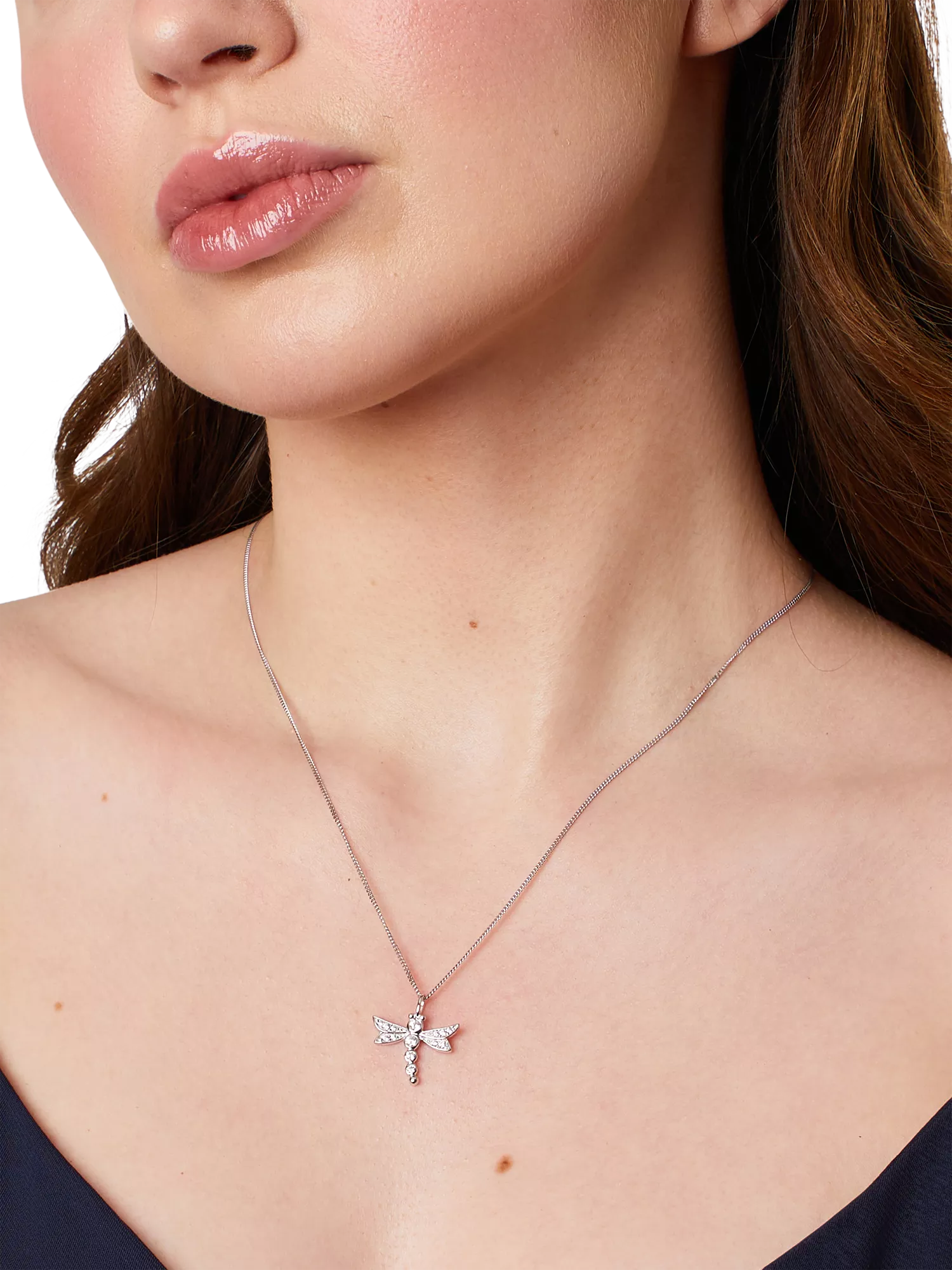 Jools by Jenny Brown dragonfly pendant cubic zirconia, imported from the UK