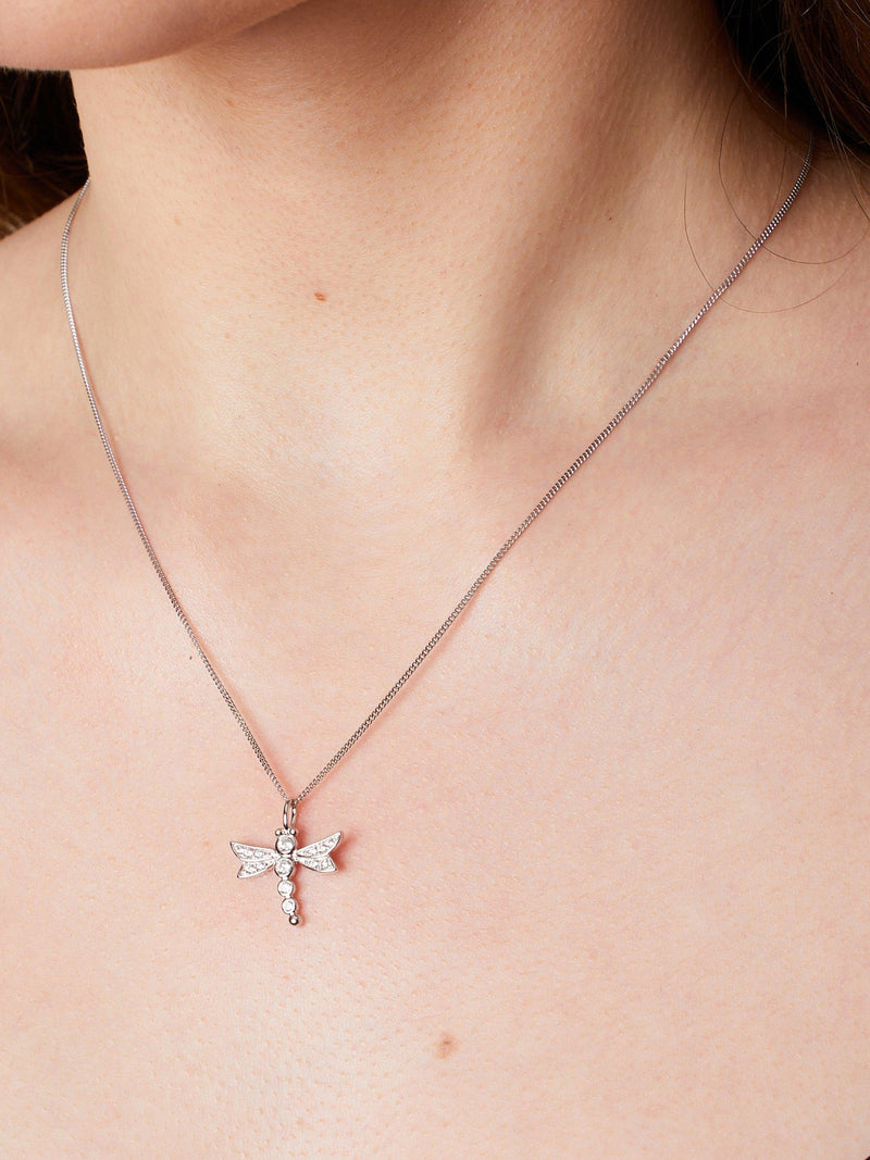 Jools by Jenny Brown dragonfly pendant cubic zirconia, imported from the UK