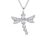 Jools by Jenny Brown dragonfly pendant cubic zirconia, imported from the UK