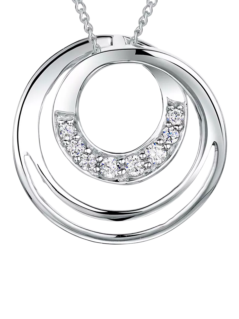 Jools by Jenny Brown Infinity Circles pendant rhodium - British product