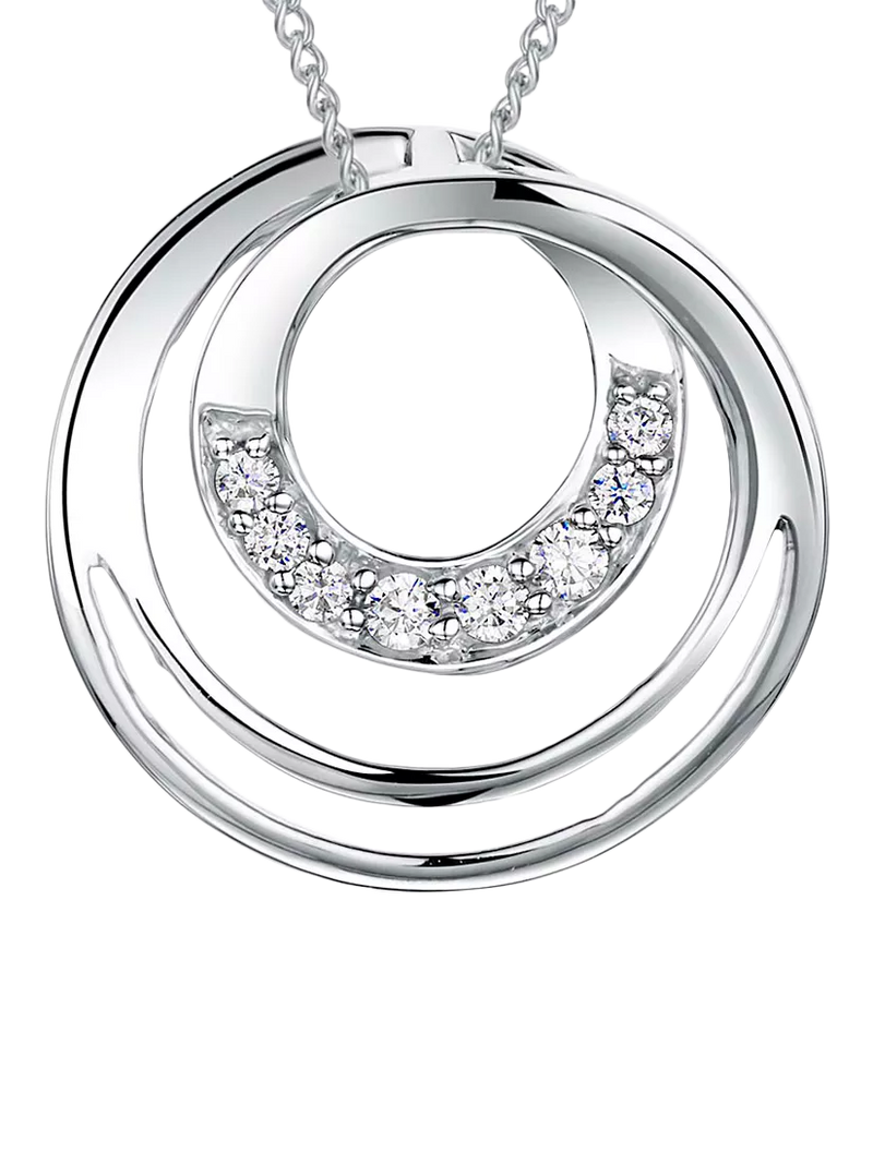 Jools by Jenny Brown Infinity Circles pendant rhodium - British product
