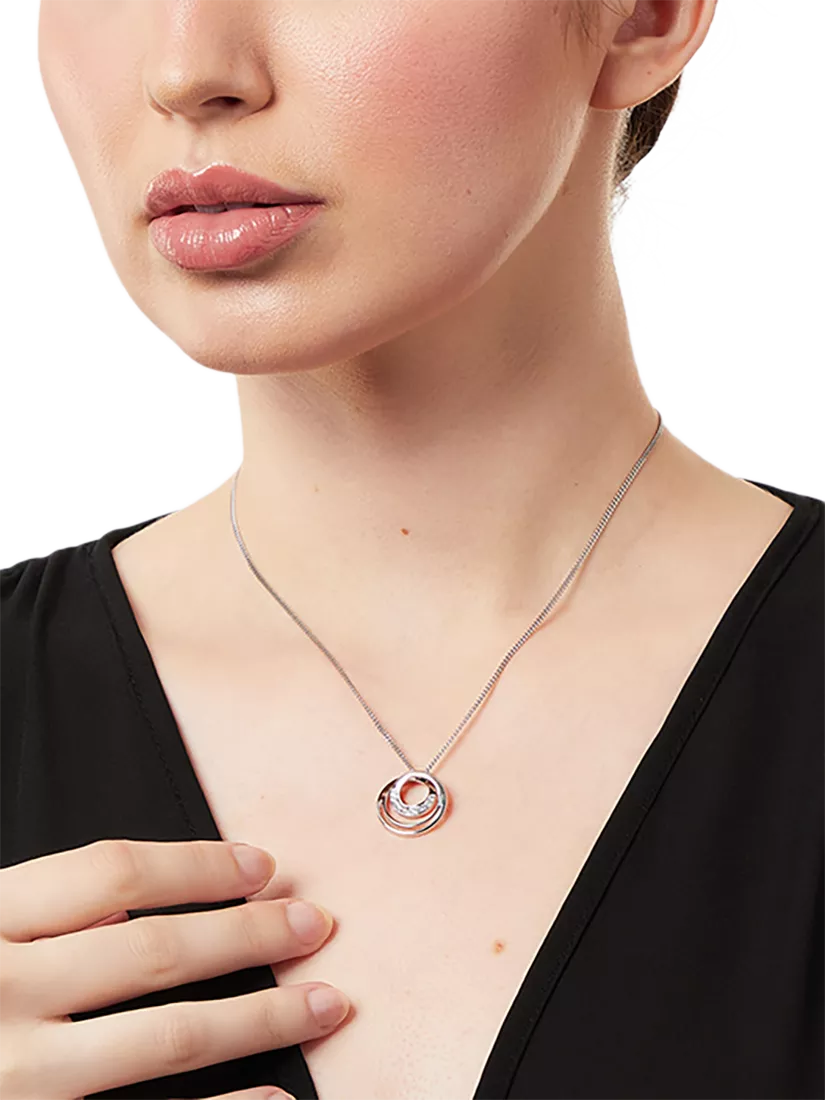 Jools by Jenny Brown Infinity Circles pendant rhodium - British product