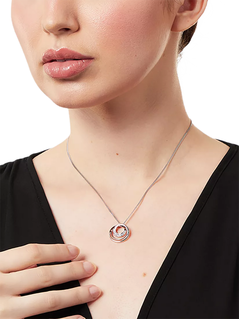 Jools by Jenny Brown Infinity Circles pendant rhodium - British product