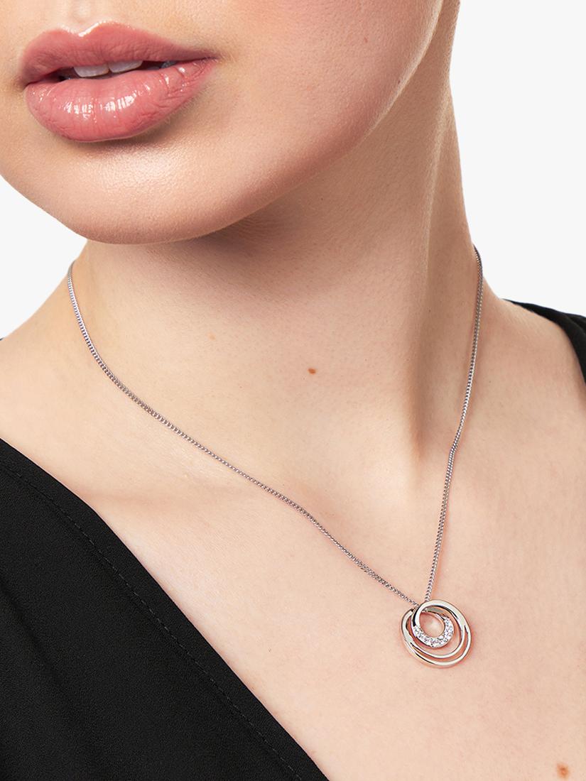 Jools by Jenny Brown Infinity Circles pendant rhodium - British product