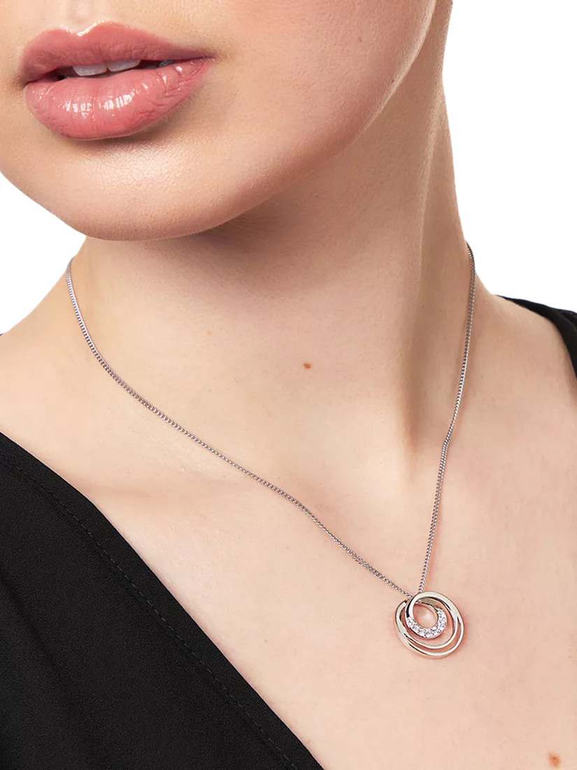Jools by Jenny Brown Infinity Circles pendant rhodium - British product