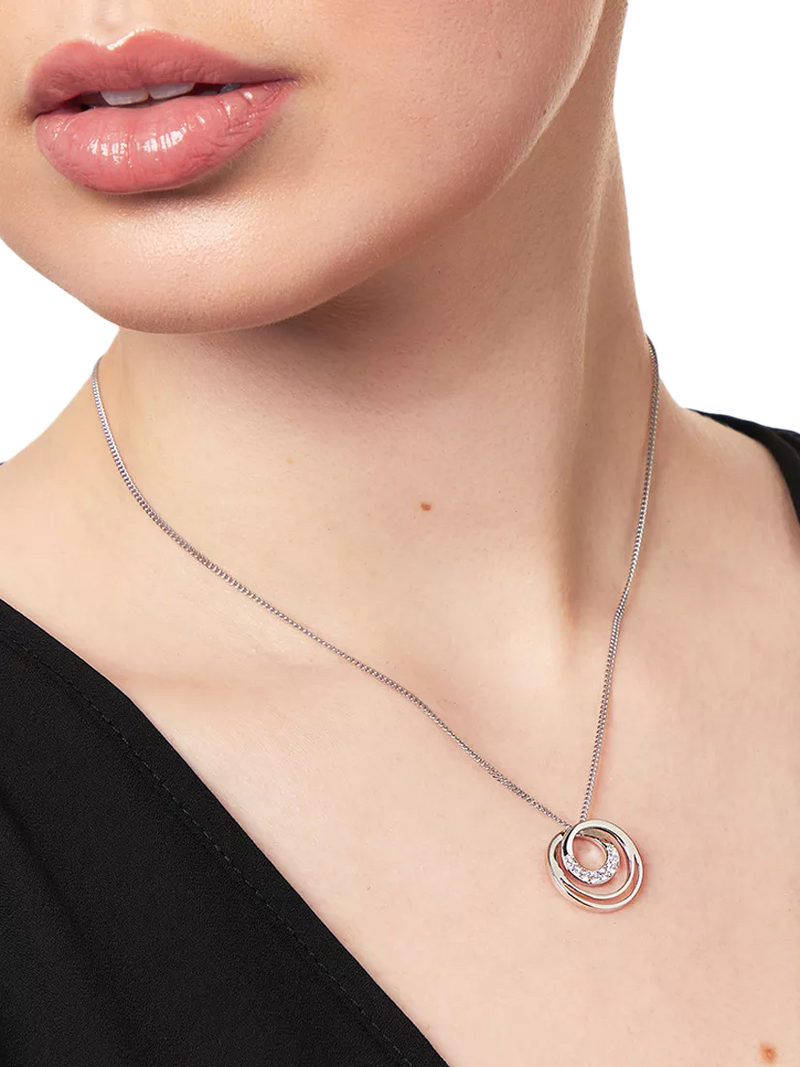 Jools by Jenny Brown Infinity Circles pendant rhodium - British product