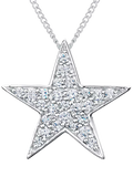 Jools by Jenny Brown pave star pendant with cubic zirconia 16-inch chain - British product