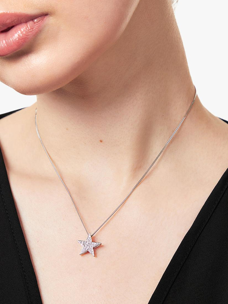 Jools by Jenny Brown pave star pendant with cubic zirconia 16-inch chain - British product