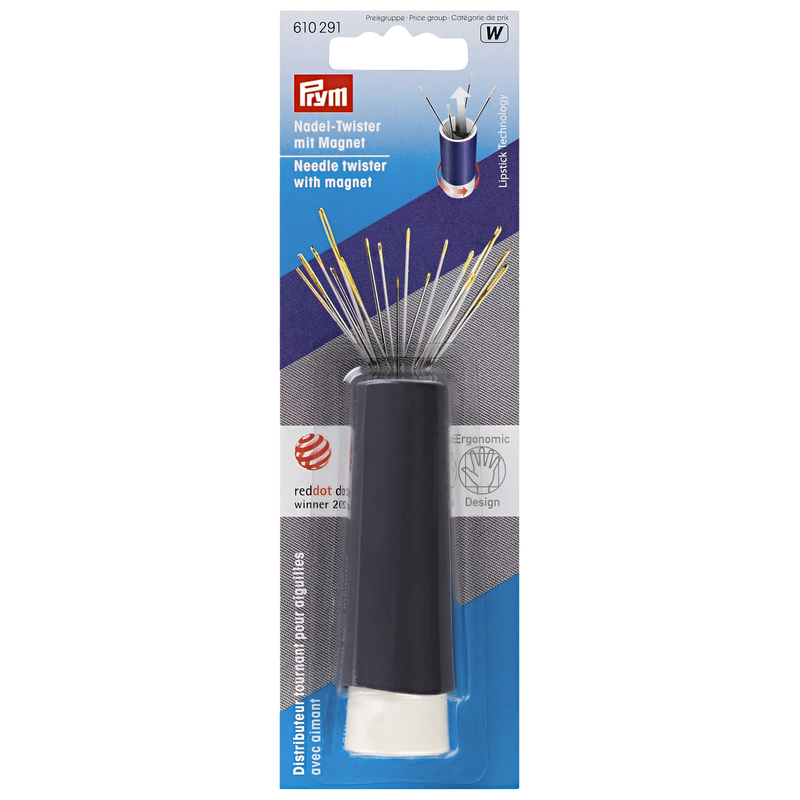 Prym Needle Twister blue plastic needle holder - British product