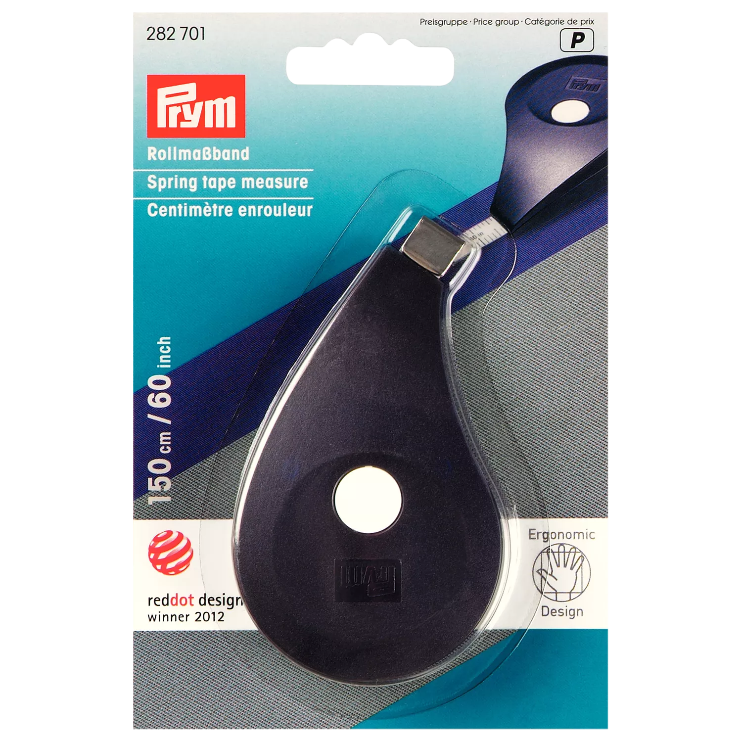 Prym spring tape measure 150cm - British product