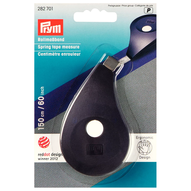 Prym spring tape measure 150cm - British product