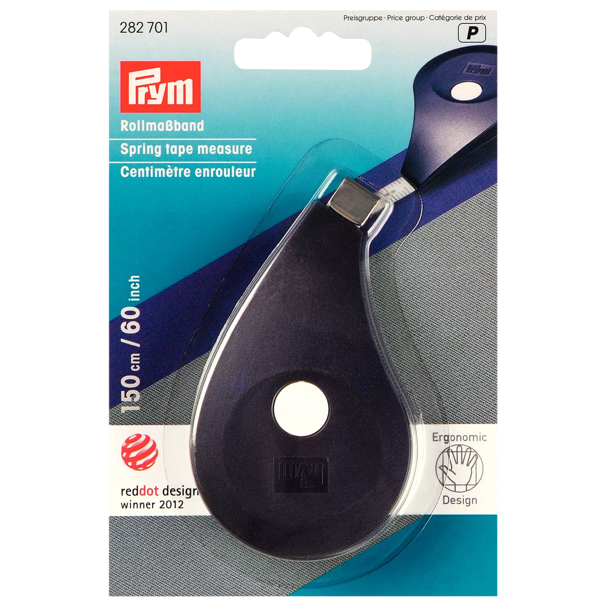 Prym spring tape measure 150cm - British product