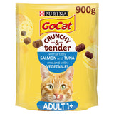 Go-Cat Crunchy & Tender with Salmon and Tuna Dry Cat Food 900g GOODS Sainsburys   