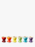 Le Creuset Stoneware Rainbow Egg Cups, Set of 6, Assorted