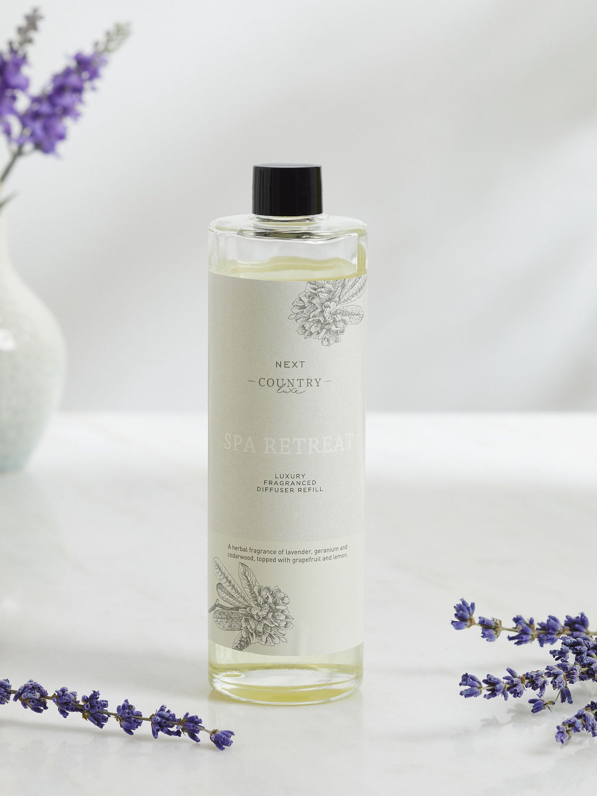 Country Luxe lavender and geranium diffuser refill 200ml - British product