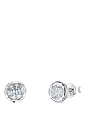 Jools by Jenny Brown stud earrings round cubic zirconia pod, UK version
