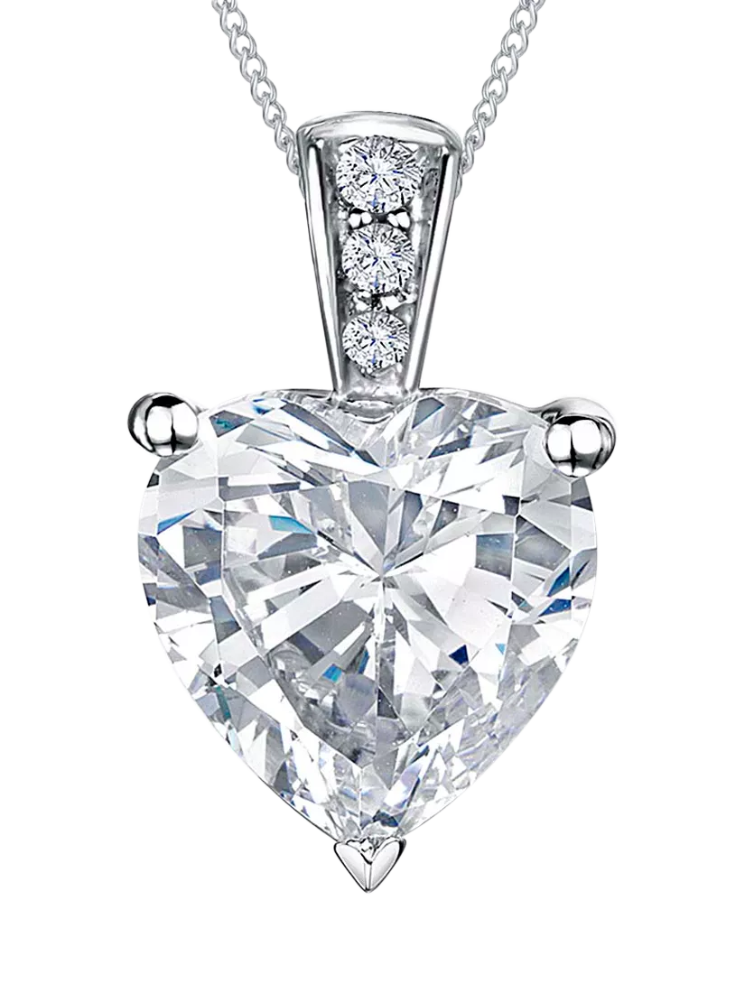 Jools by Jenny Brown heart cubic zirconia pendant 40cm chain, UK version