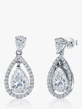Jools by Jenny Brown pavé surround tear drop earrings, UK version