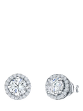 Jools by Jenny Brown round pavé surround stud earrings 1cm (British brand)