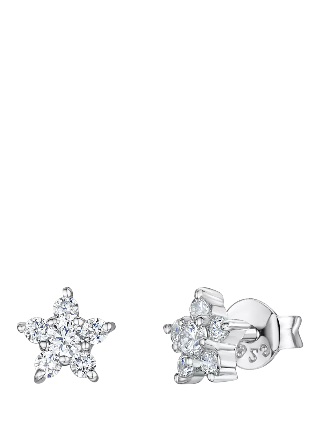 Jools by Jenny Brown cubic zirconia star stud earrings small (British brand)