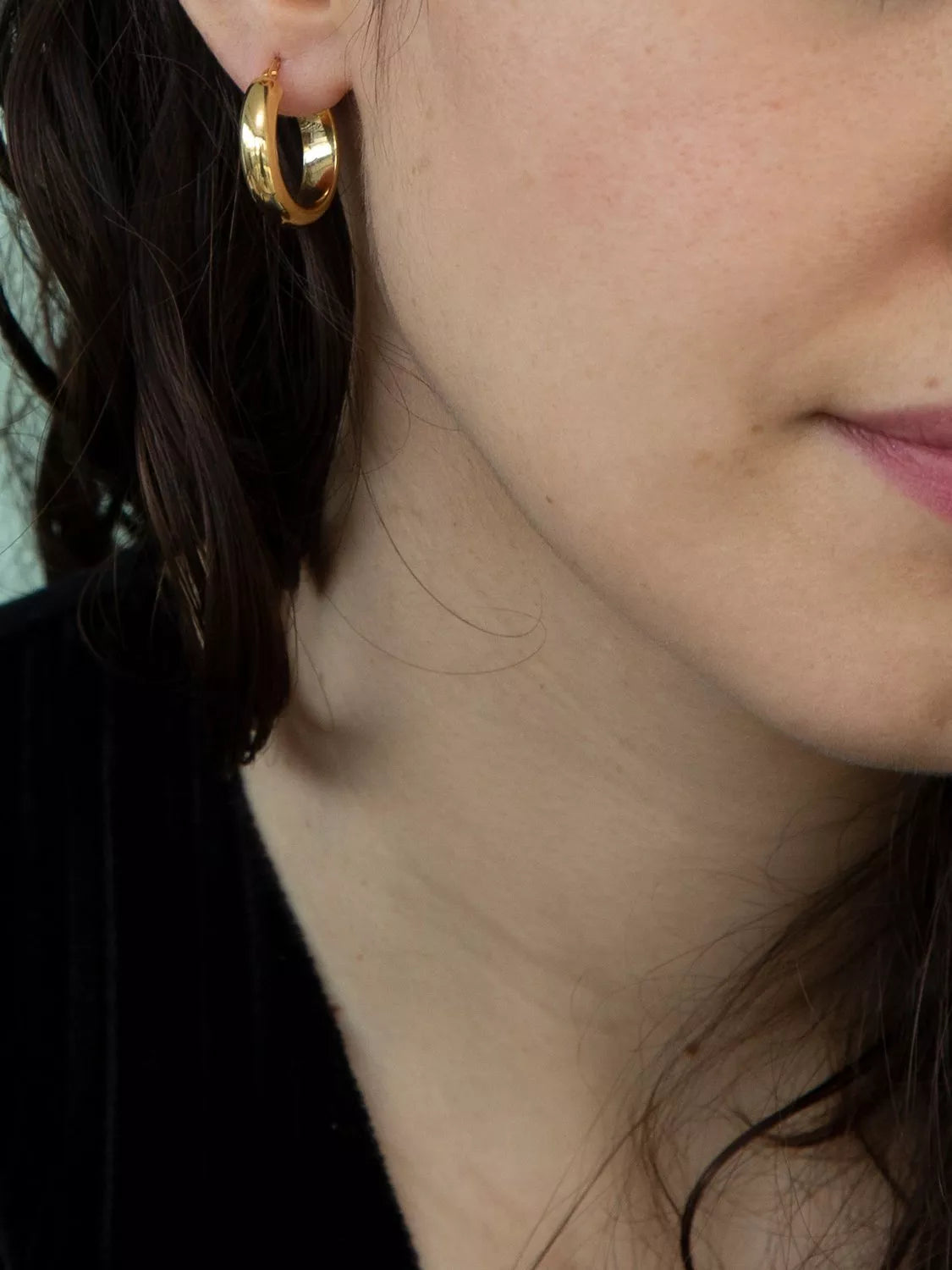 IBB 9ct yellow gold large creole hoop earrings, imported from the UK