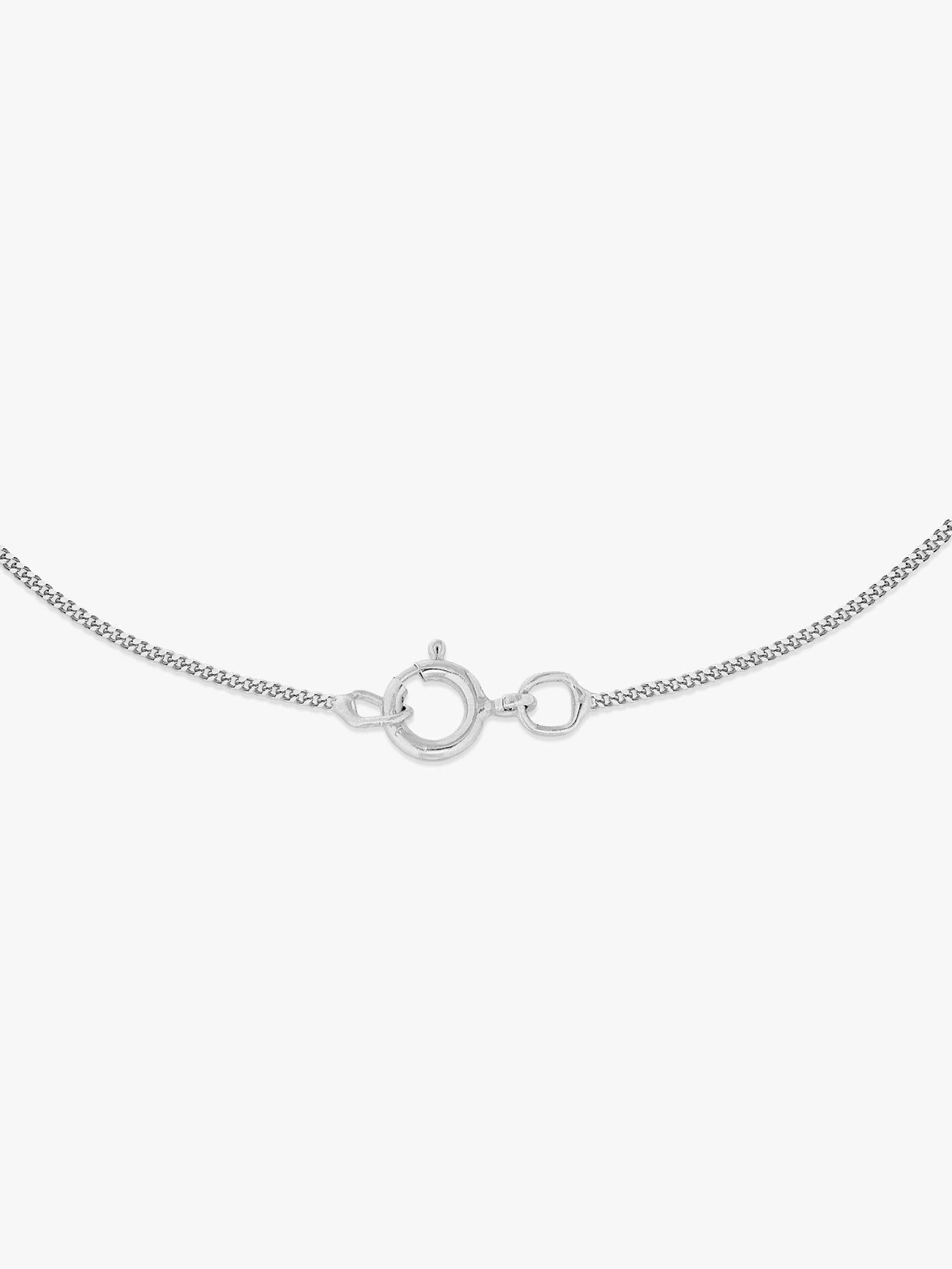 IBB 9ct white gold cubic zirconia pendant necklace (British brand)