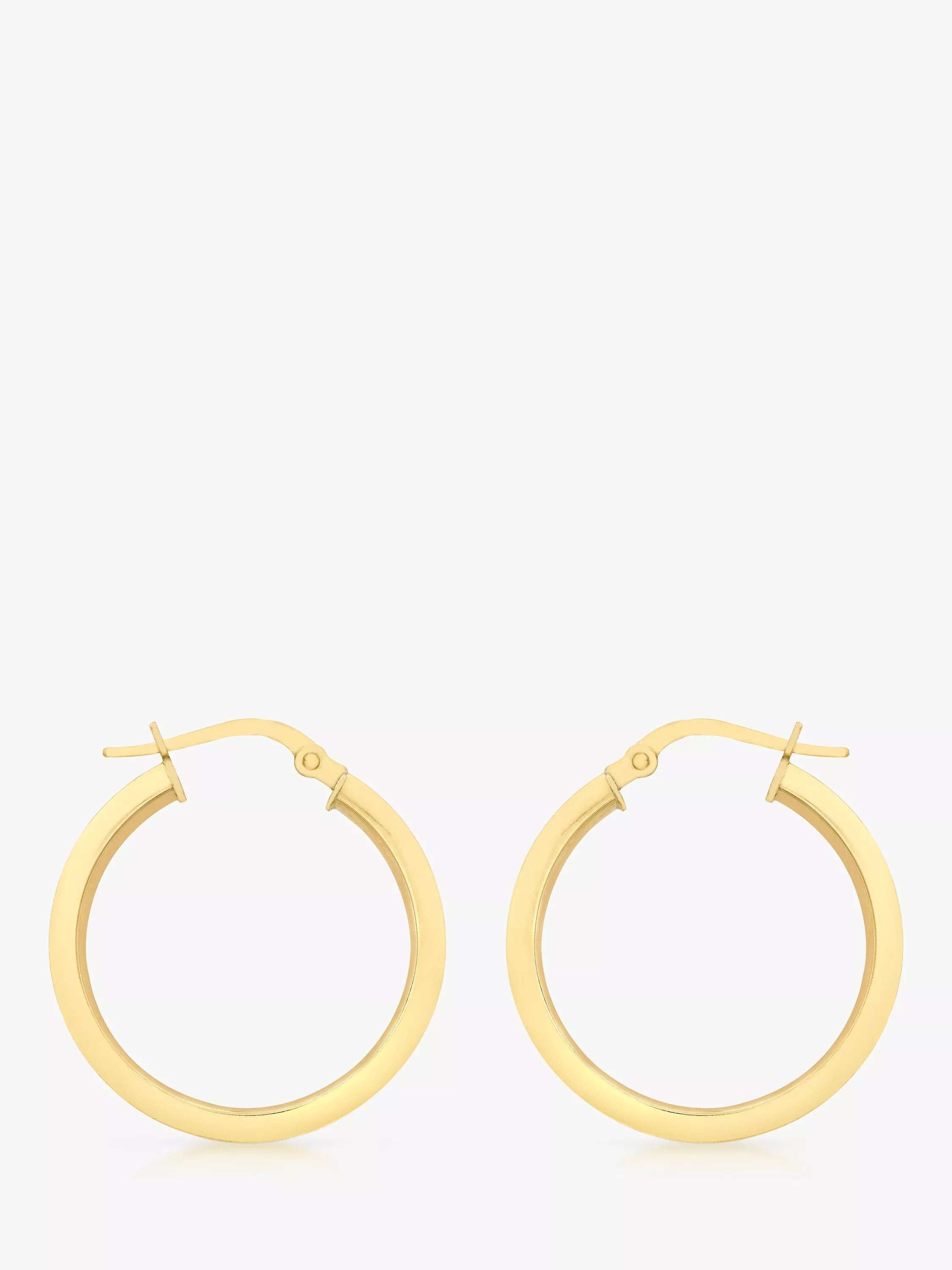 IBB 9ct yellow gold lever hoop earrings, imported from the UK