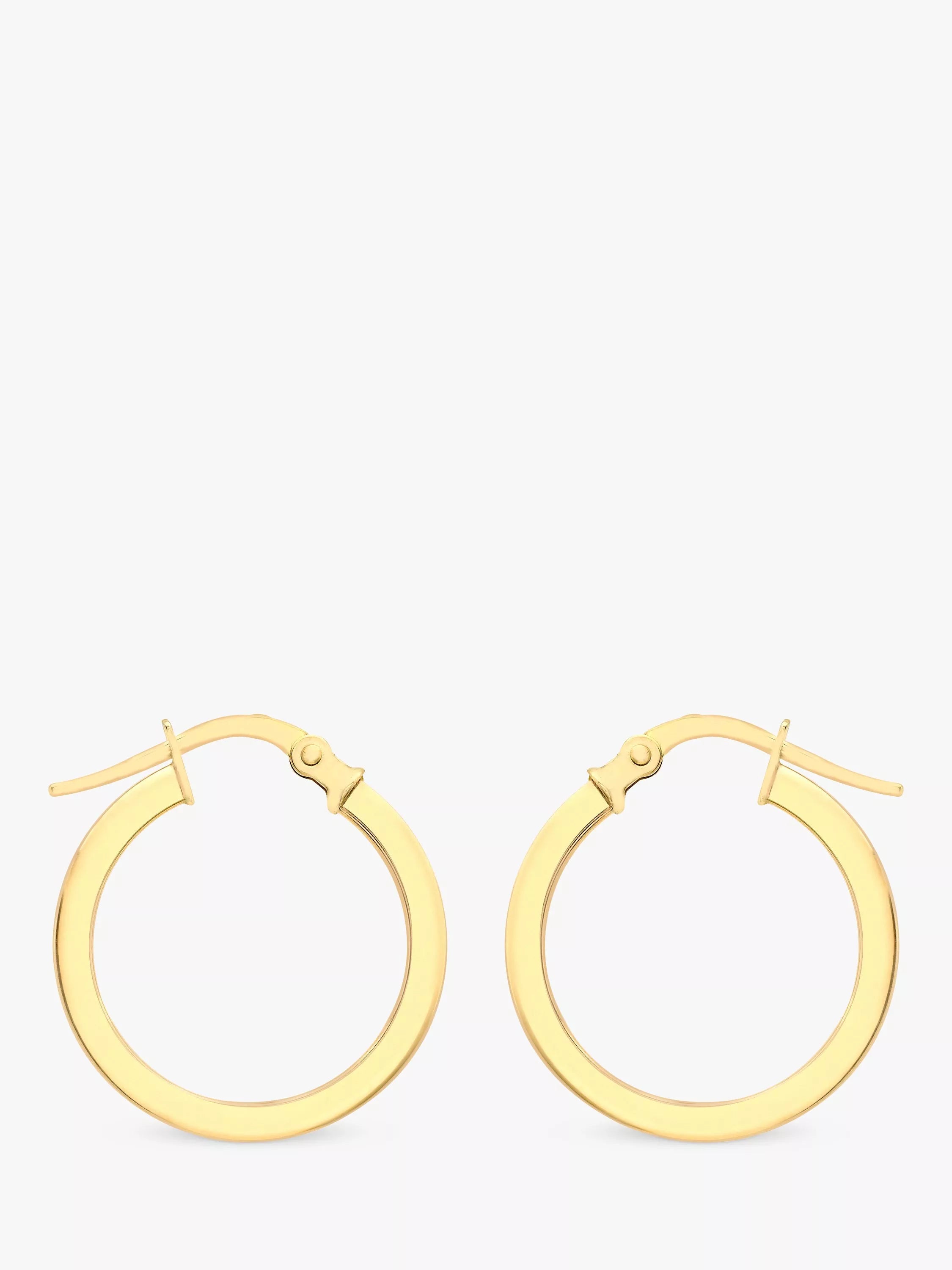 IBB 9ct yellow gold Creole hoop medium earrings, UK version
