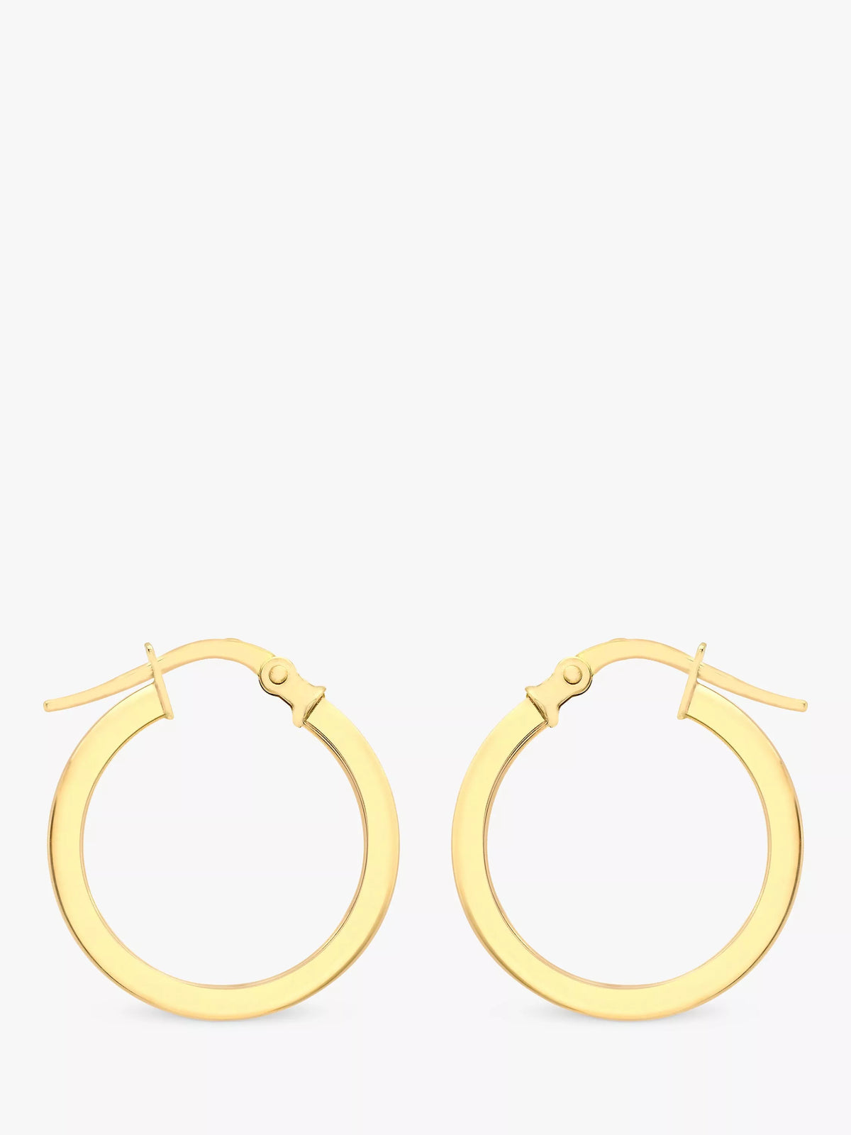 IBB 9ct yellow gold Creole hoop medium earrings, UK version