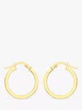 IBB 9ct yellow gold Creole hoop medium earrings, UK version