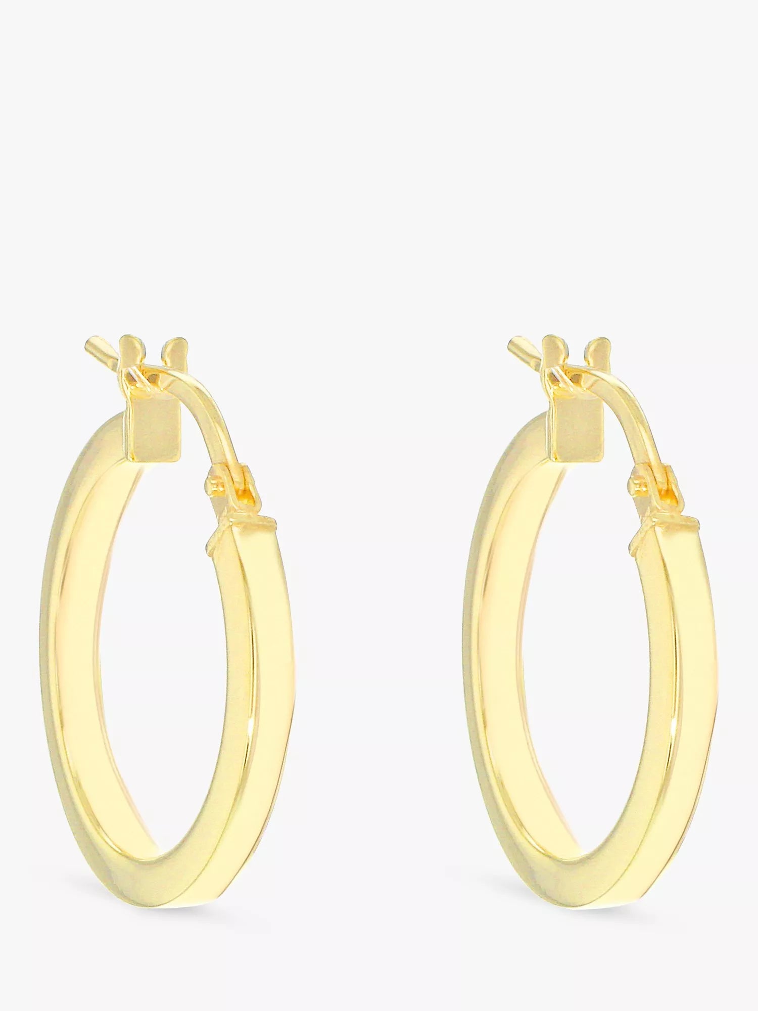 IBB 9ct yellow gold Creole hoop medium earrings, UK version