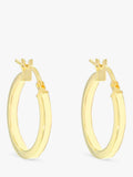 IBB 9ct yellow gold Creole hoop medium earrings, UK version