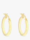 IBB 9ct yellow gold Creole hoop medium earrings, UK version