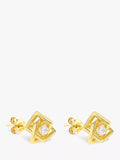 IBB yellow gold cubic zirconia stud earrings (British brand)