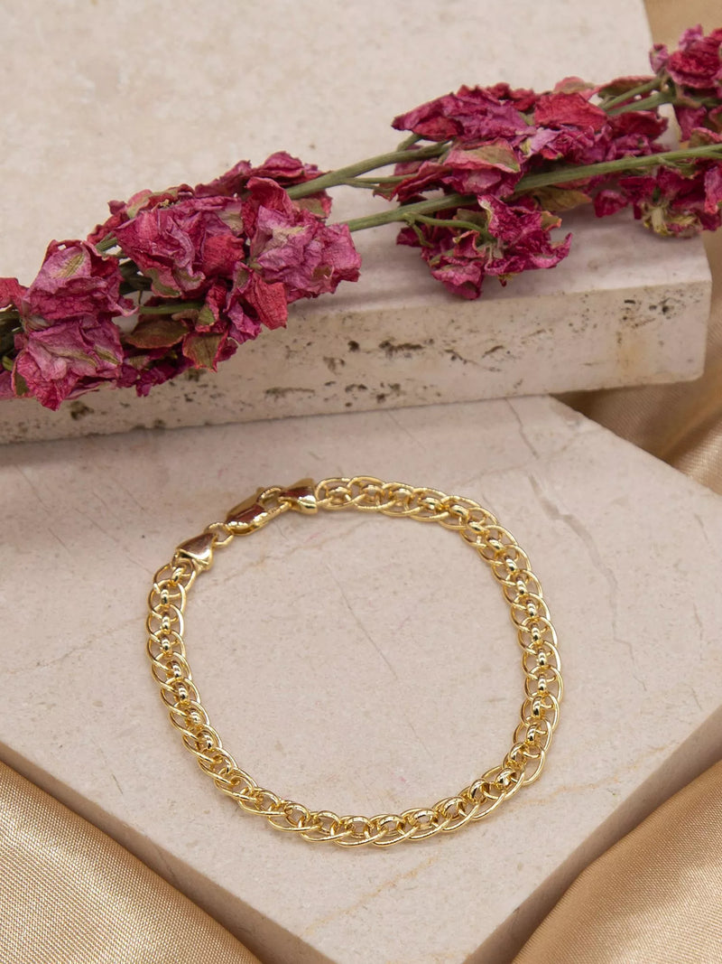 IBB 9ct yellow gold rollerball bracelet 19cm, UK version