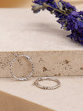 IBB 9ct white gold diamond cut creole hoop earrings, imported from the UK