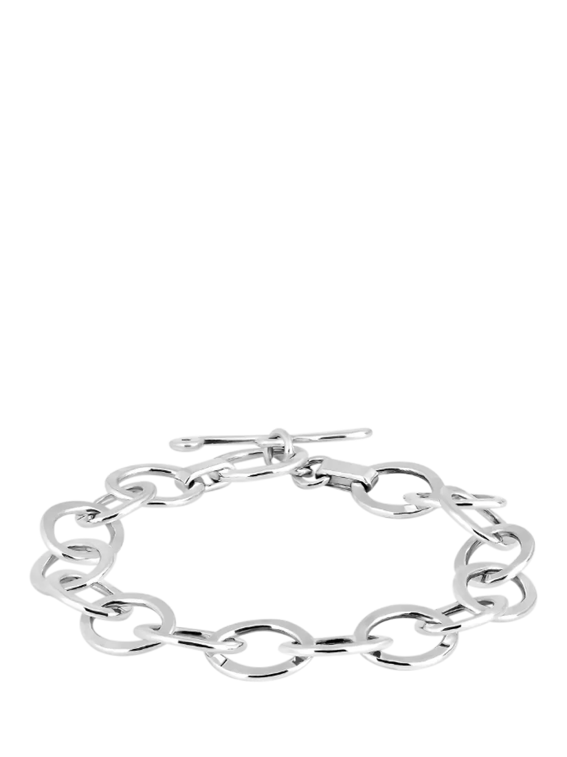 Andea sterling silver oval textured bracelet 19cm, imported from the UK