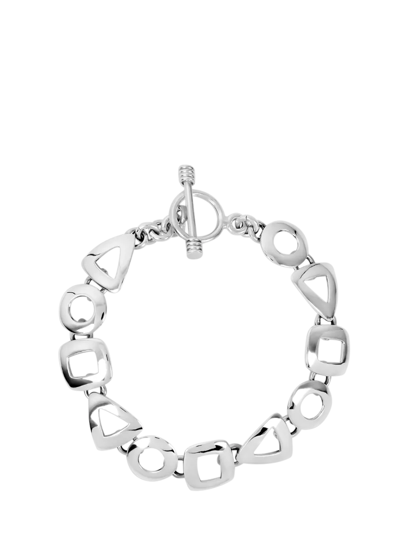Andea sterling silver bracelet with cut out shapes, UK version