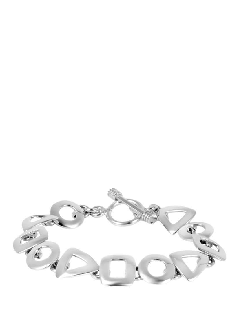 Andea sterling silver bracelet with cut out shapes, UK version