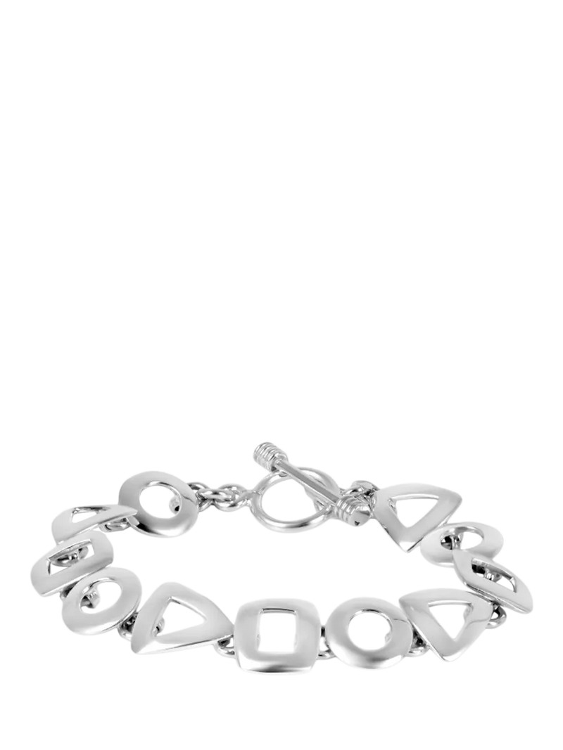Andea sterling silver bracelet with cut out shapes, UK version