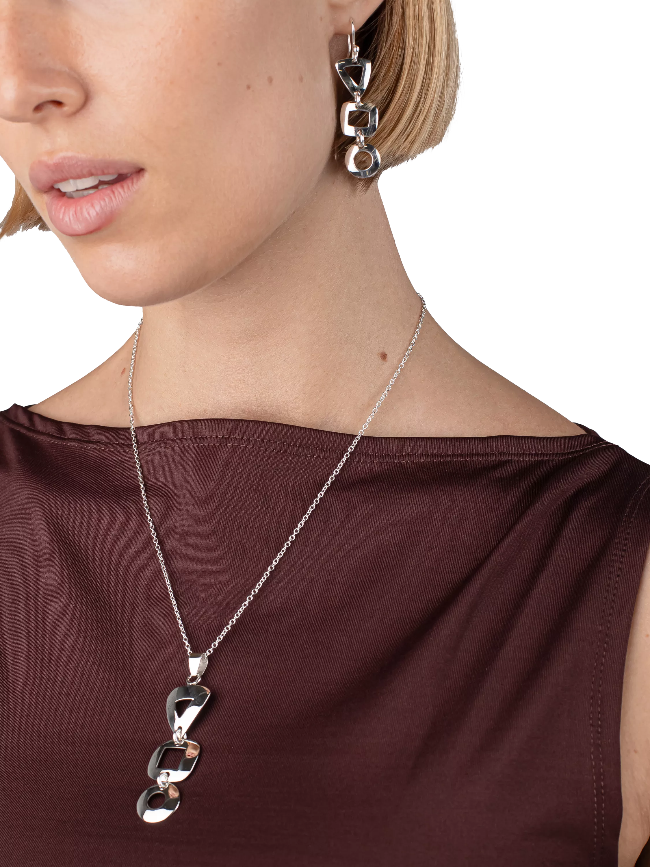 Andea pendant necklace sterling silver cut out (British brand)