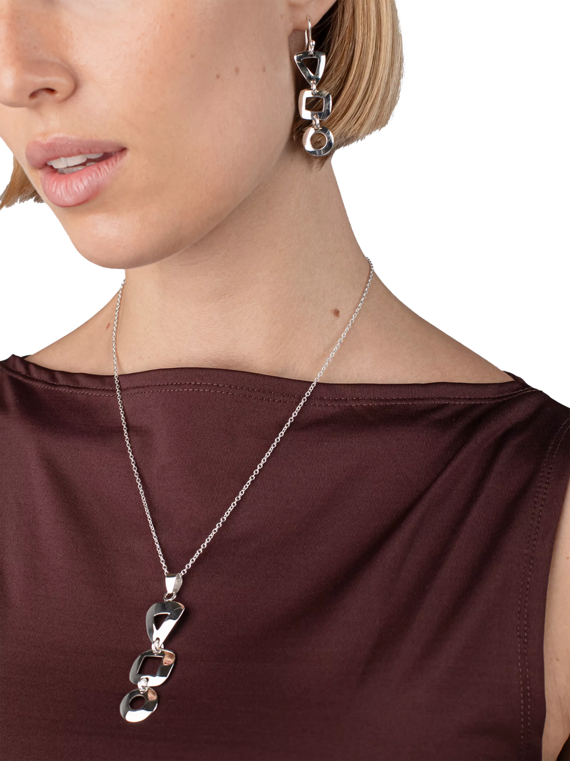 Andea pendant necklace sterling silver cut out (British brand)