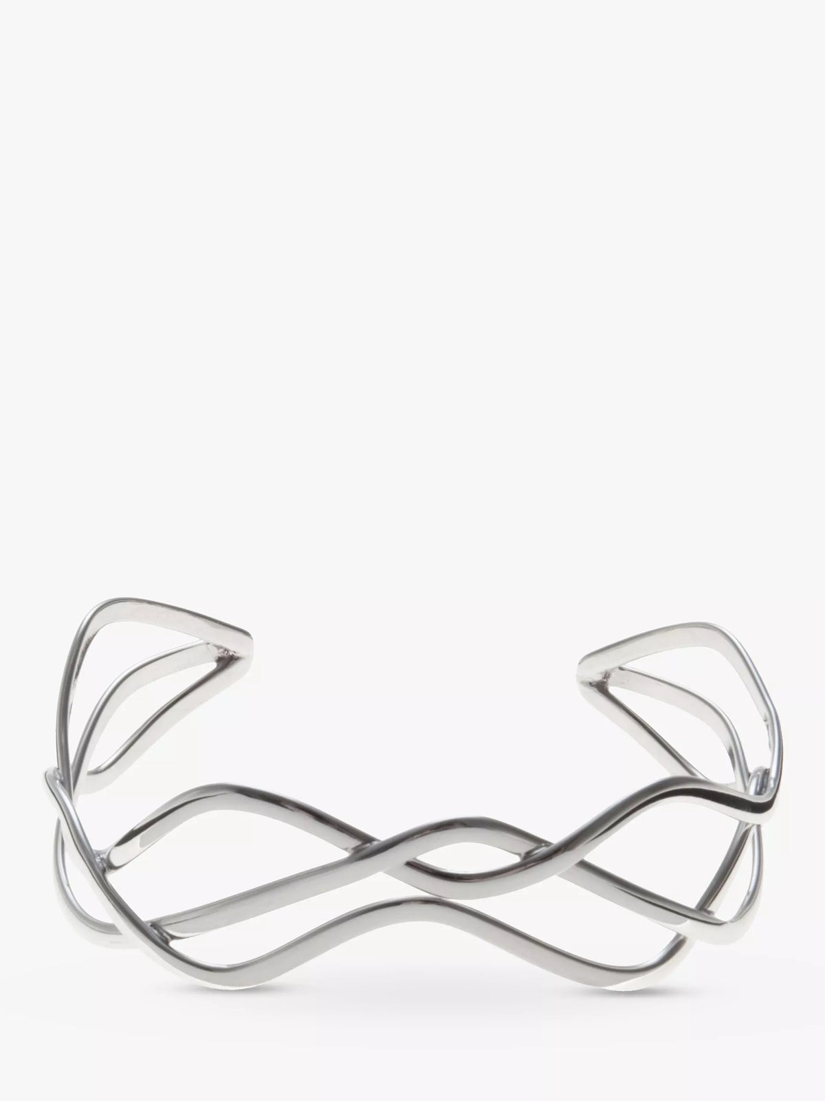 Andea sterling silver woven wire cuff bracelet (British brand)
