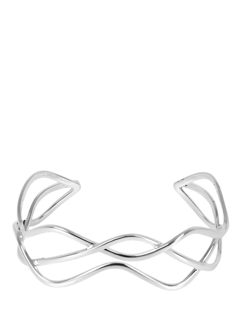 Andea sterling silver woven wire cuff bracelet (British brand)